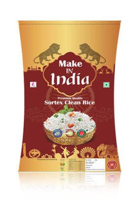Make in India Rice packaging